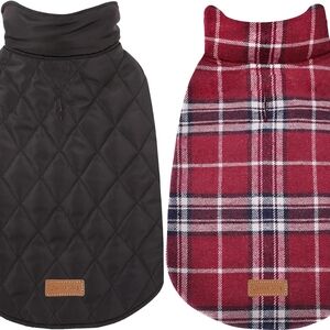 Warm Dog Coat, Reversible Waterproof Winter Dog Jacket Coat British Sty…